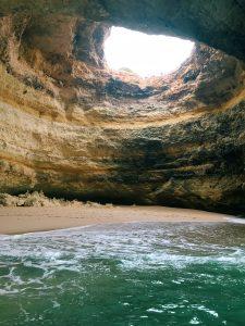 cave with pond