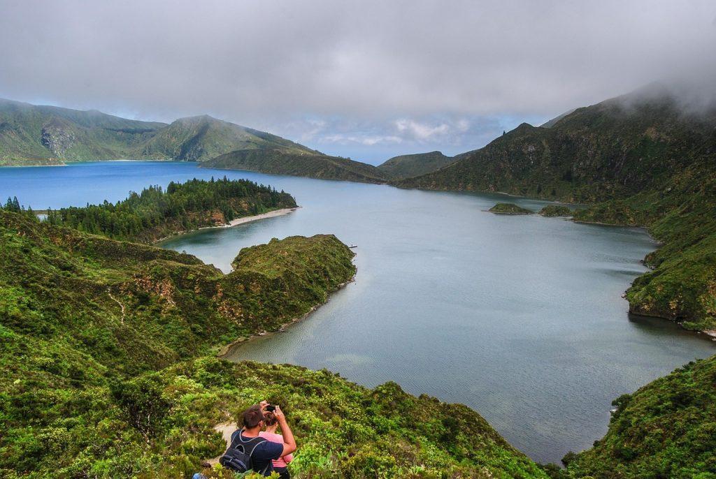 azores, lagoon, landscape, cloudy, scenery, azores, azores, azores, azores, azores